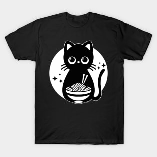 kawaii vintage style japenese ramen cat T-Shirt